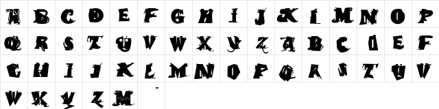 QuasimodoCaps Regular  glyph index