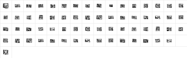 WoodblockCutter Regular  glyph index