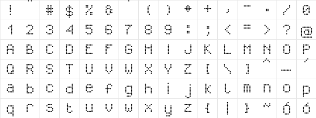 AstalametPure Regular  glyph index