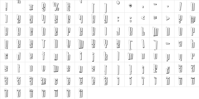 Coin Locker Datura Shadow Regular  glyph index
