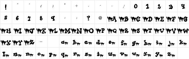 AEZ black cat AEZ black cat  glyph index