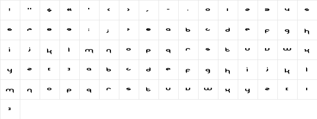 The Nineties Called They Want Their Font Back Regular  glyph index