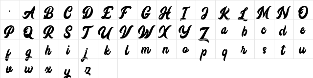 Copacetic Regular  glyph index