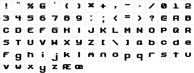 Gaposis Solid BRK Regular  glyph index