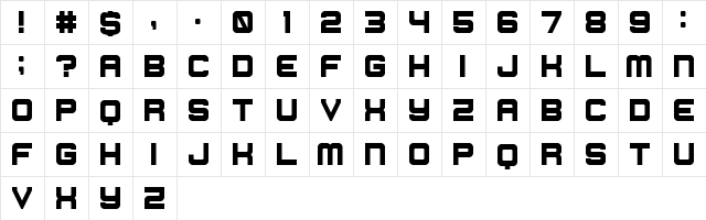 Scorpion Regular  glyph index
