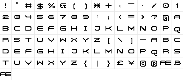 Birdy No2 Regular  glyph index