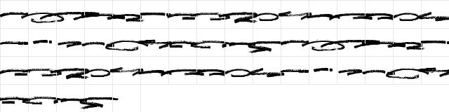 Jungle Bloods Swash Regular  glyph index