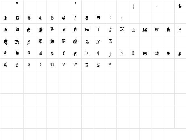 don giovonni Regular  glyph index