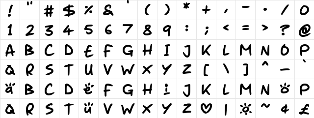 Juice it up Regular  glyph index