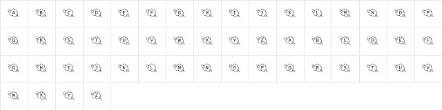 KR Careful What You Say! Regular  glyph index