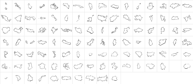 Mini Pics Global N Cutout  glyph index