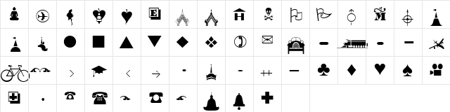 W_Map Normal  glyph index