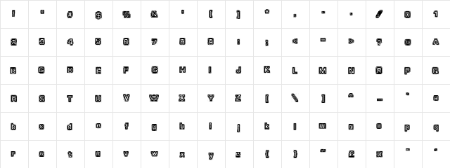 Brain-scan Regular  glyph index
