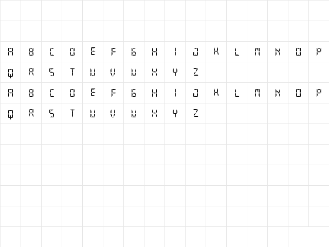 Our Display St Regular  glyph index