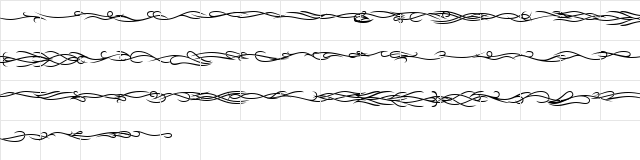 Tribal Dividers BTN Regular  glyph index