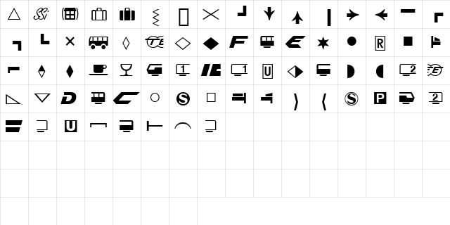 FormatPiThreeSSi Regular  glyph index