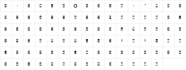 Wafers Regular  glyph index