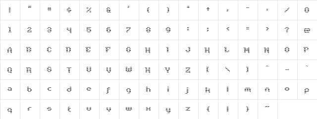 Disco Nectar Regular  glyph index