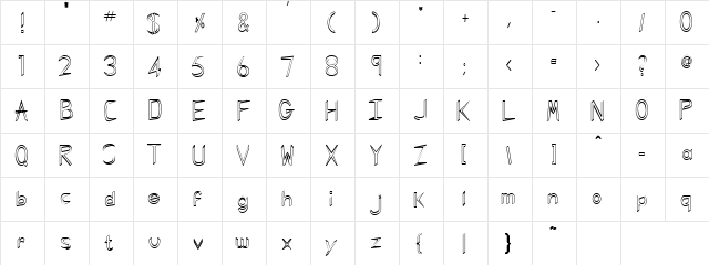 Gregorian-Hollow Normal  glyph index