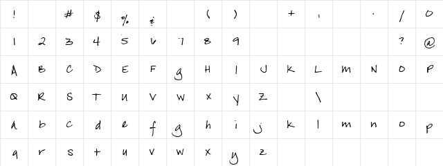 LD Print 15 Regular  glyph index
