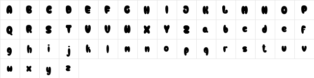 Bulb Regular  glyph index