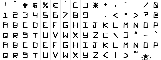 Glockenspiel Regular  glyph index