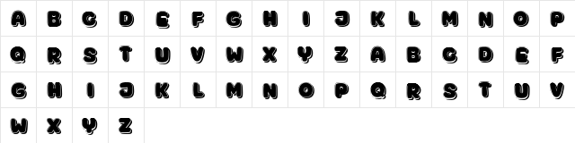 Korvo Regular  glyph index