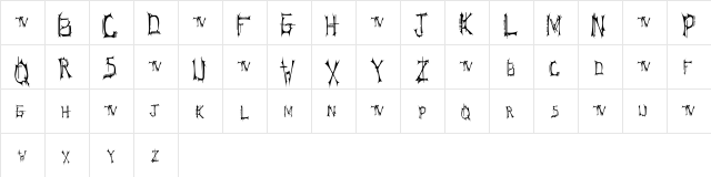 BT Speartooth TRIAL VERSION Regular  glyph index