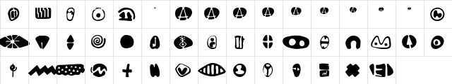 Restart Regular  glyph index