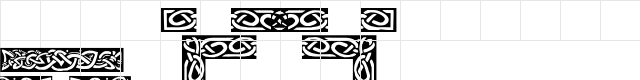Celtic Borders Regular  glyph index
