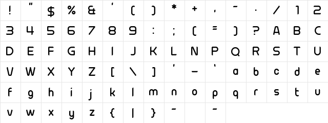Chillit Regular  glyph index