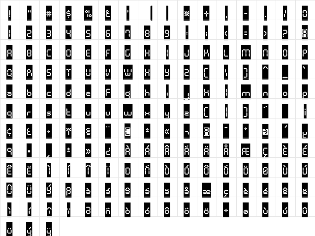 Calculus Cameo  glyph index