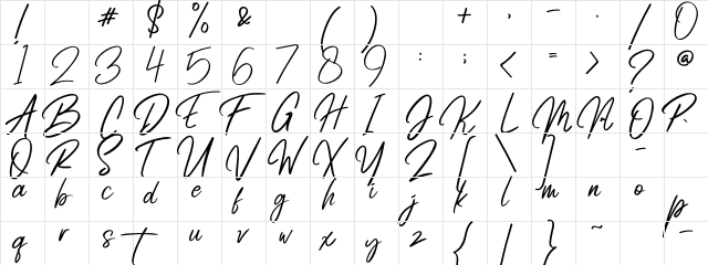 Radicalis Regular  glyph index