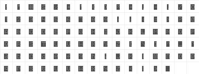 Squarodynamic 09 Regular  glyph index
