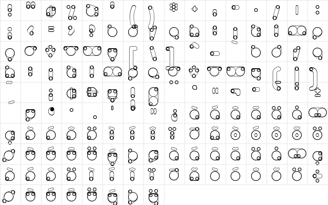 Animoto Normal  glyph index