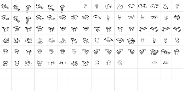 dogfon Regular  glyph index