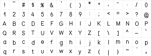 Nordica Plus NordicaClassicLightCon  glyph index