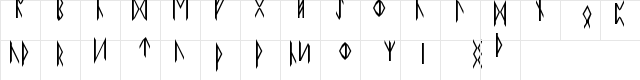 Cave Carvings Regular  glyph index
