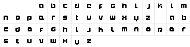 Naxalite Regular  glyph index