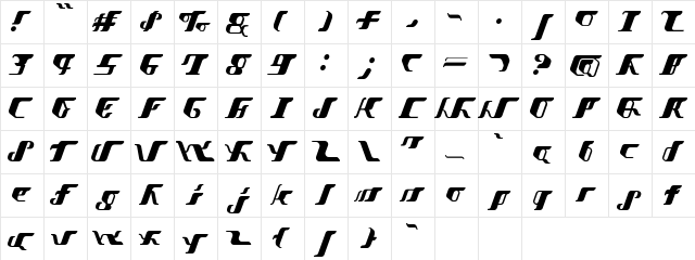 Vitesse SemiBold Regular  glyph index