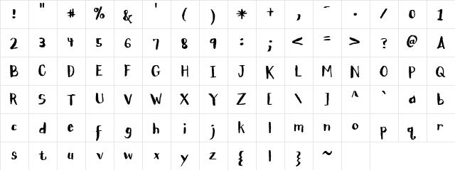 CK Pitch Regular  glyph index