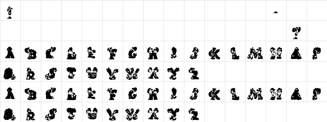 Denko Delfe Regular  glyph index
