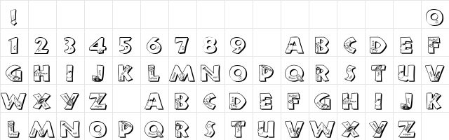 101! Alpha Pikture 'Bet Regular  glyph index