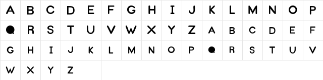 DunstanSCapsSSK Regular  glyph index