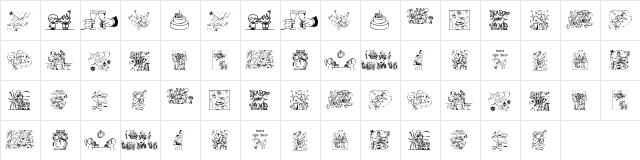 New year Regular  glyph index