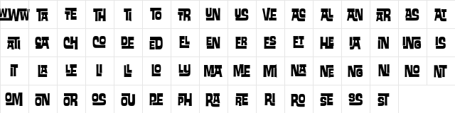 EdPS Regular  glyph index