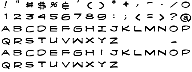 Felecia Regular  glyph index