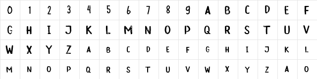 Quachita Regular  glyph index