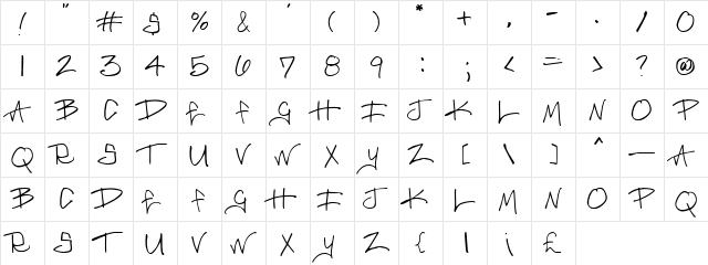Brass Monkey Regular  glyph index