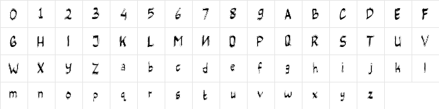 Reborn Regular  glyph index